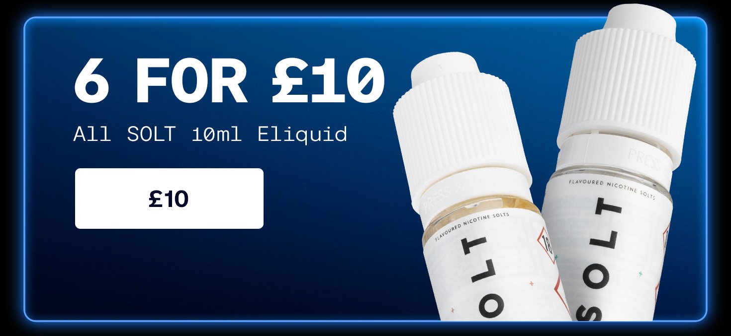 6 SOLT E-liquids for £10